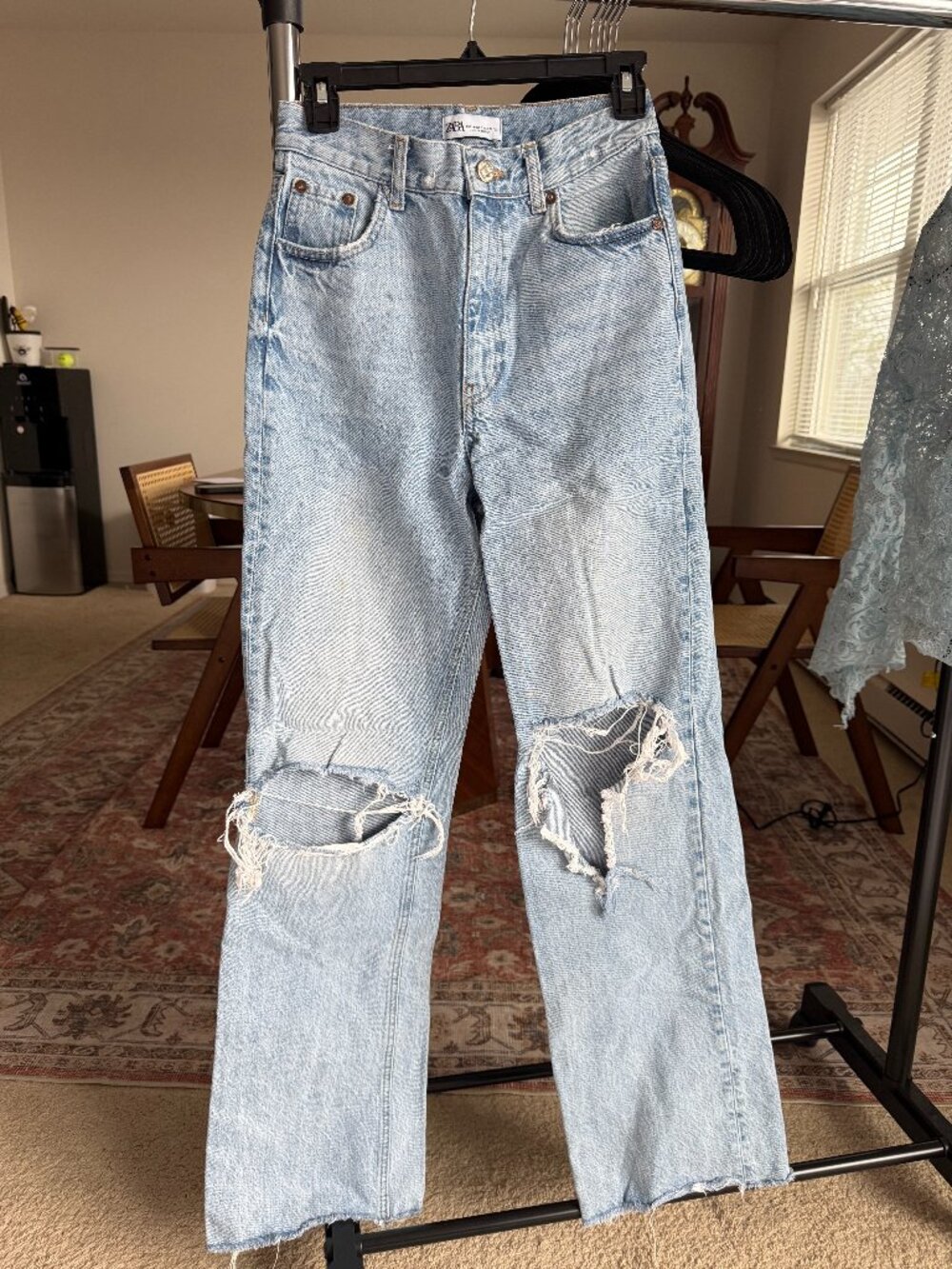 Zara	Distressed Tall Denim Jeans